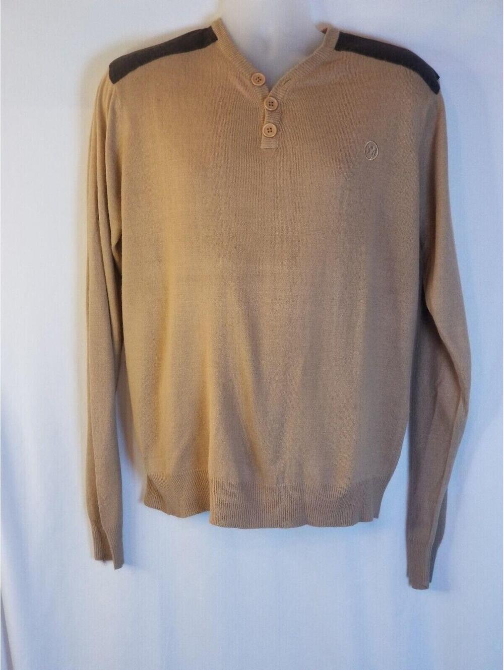 Mecca USA Tan Pullover Sweater Sweatshirt Casual Size Medium Vintage